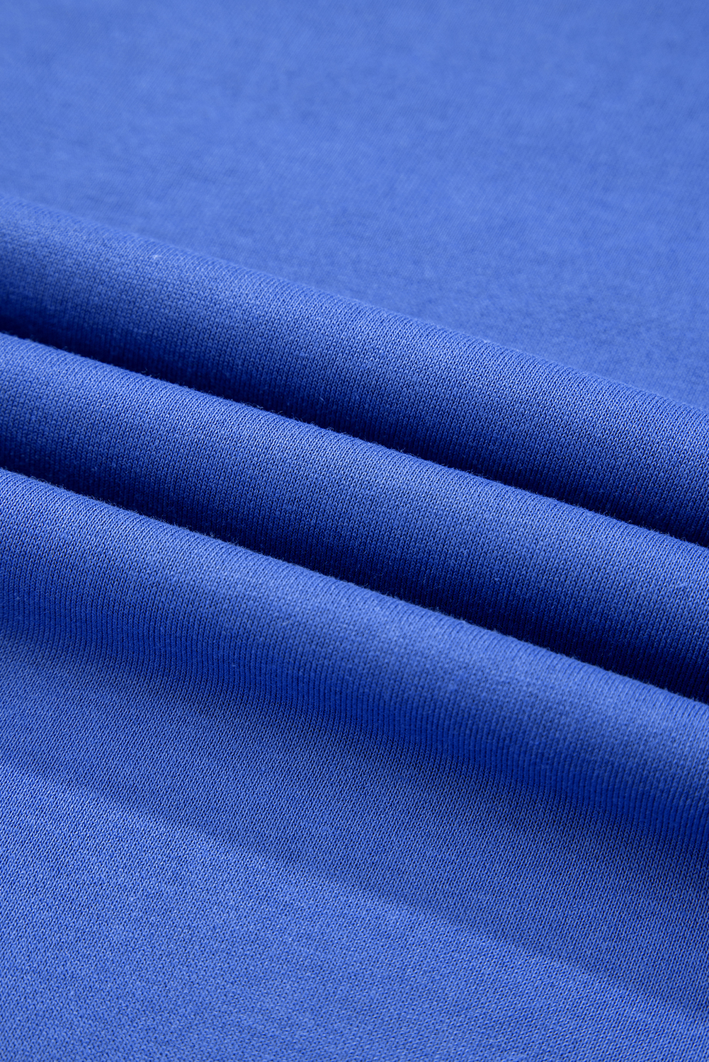 Sky Blue Varsity Contrast Banded Sleeve Shift Sweatshirt Dress - Image 6