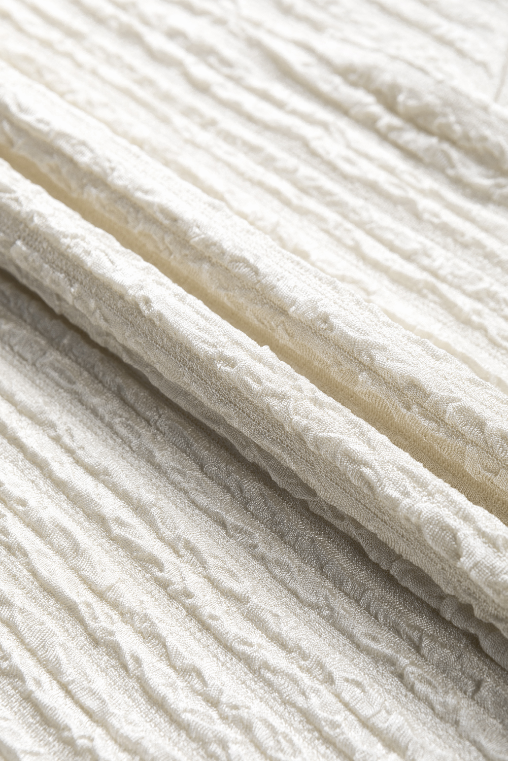 Pale Khaki Textured Wide Sleeve V Neck T Shirt - Image 6