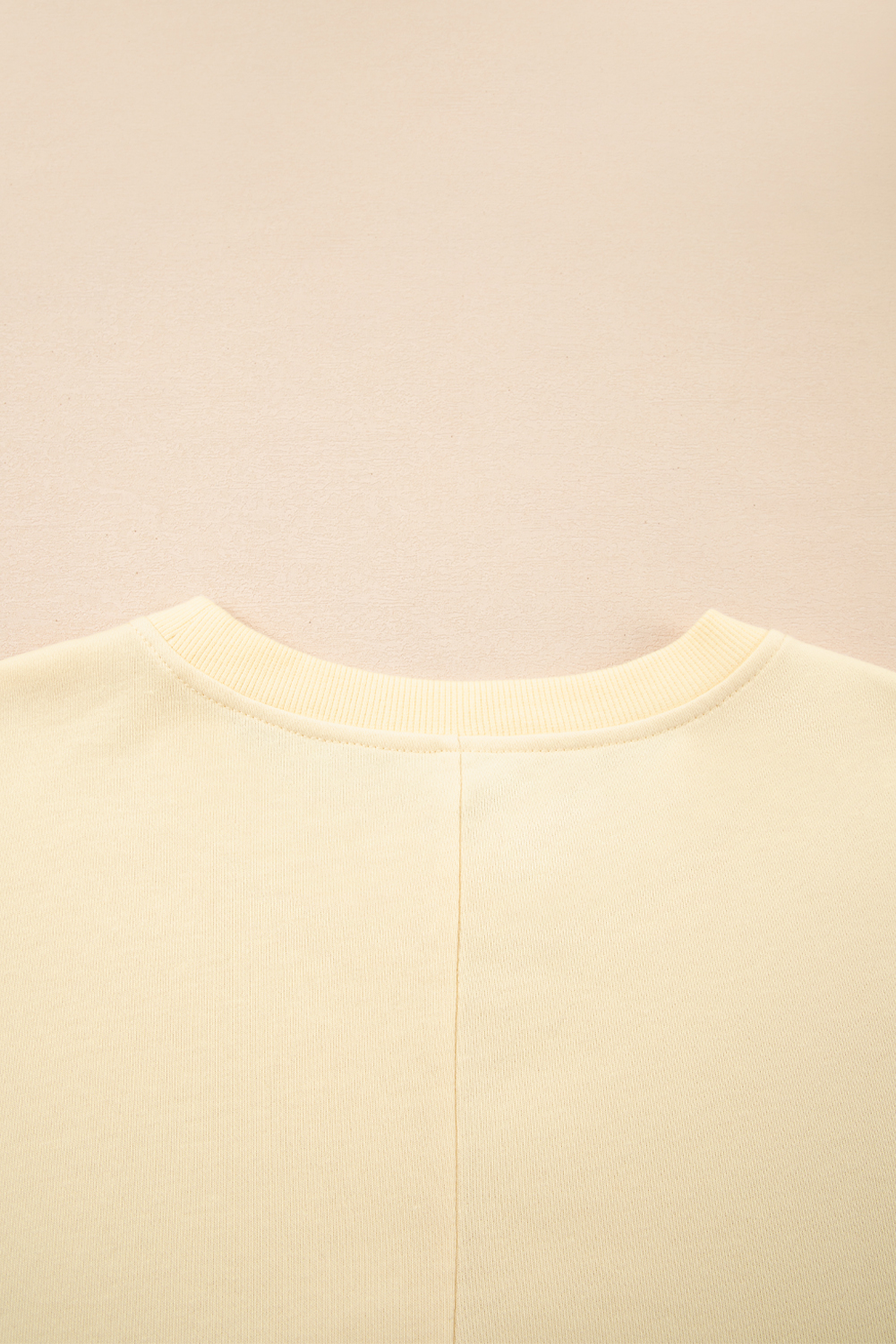 Apricot 2 in 1 Faux Two Piece Patchwork Round Neck Sweatshirt - Image 6