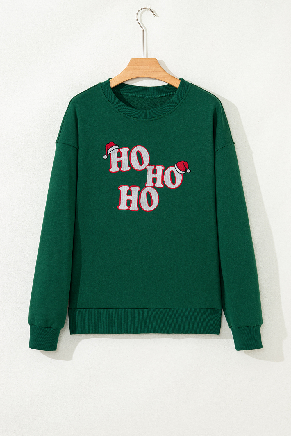 Evergreen Embroidered Letter Graphic Christmas Fashion Sweatshirt - Image 6
