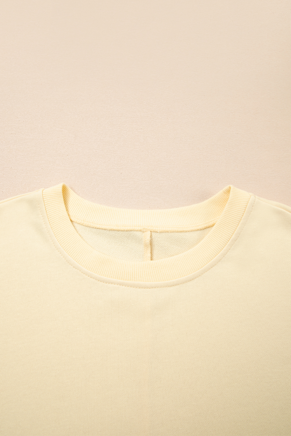 Apricot 2 in 1 Faux Two Piece Patchwork Round Neck Sweatshirt - Image 5