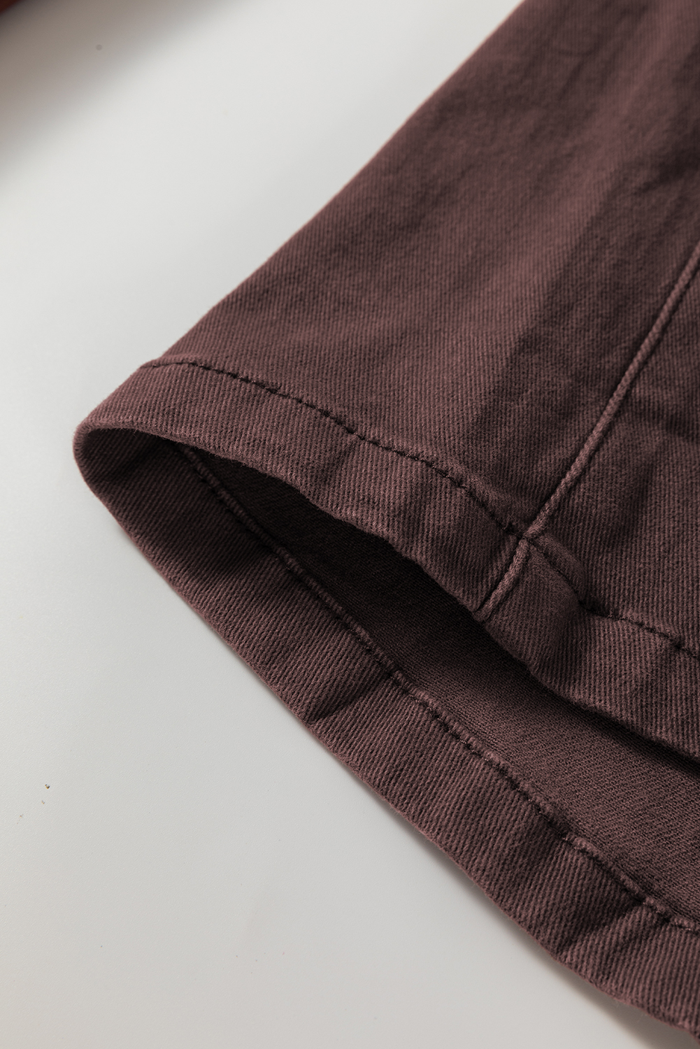 Coffee Loose Straight High Waist Solid Color Jeans - Image 8