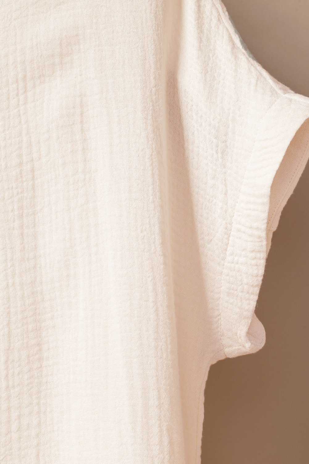 Apricot Crinkled Buttons Maxi Beach Dress with Slits - Image 8