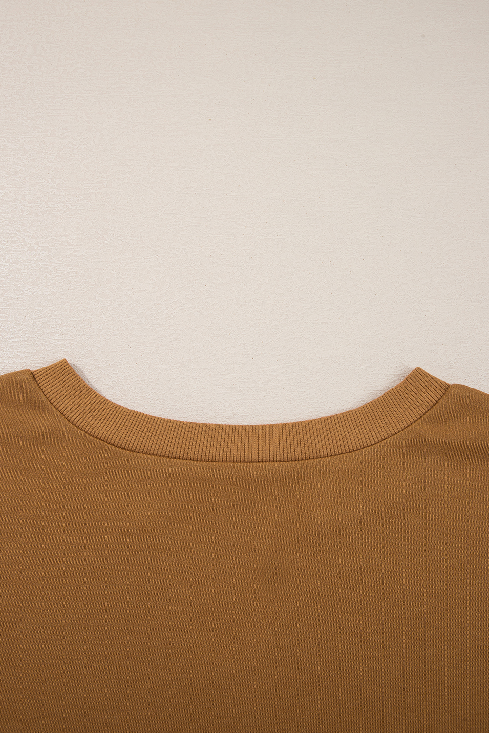 Multicolor Oversized Mixed Textured Split Neck High Low Patchwork Sweatshirt - Image 6