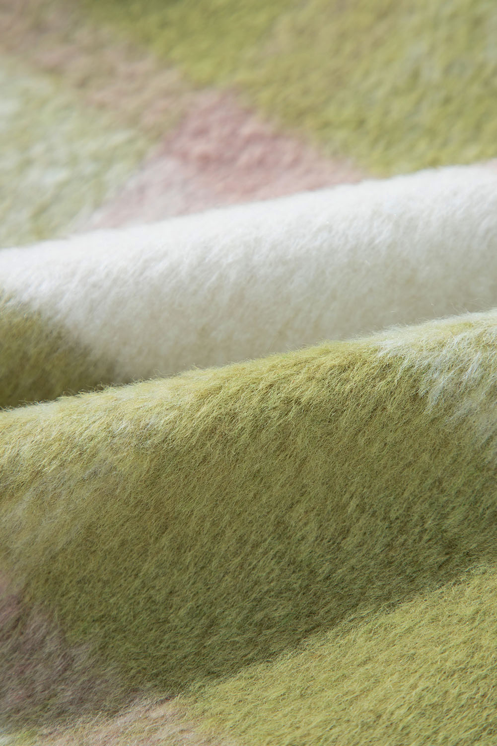 Sage Green Plaid Print Buttoned Flap Pockets Baggy Shacket - Image 7