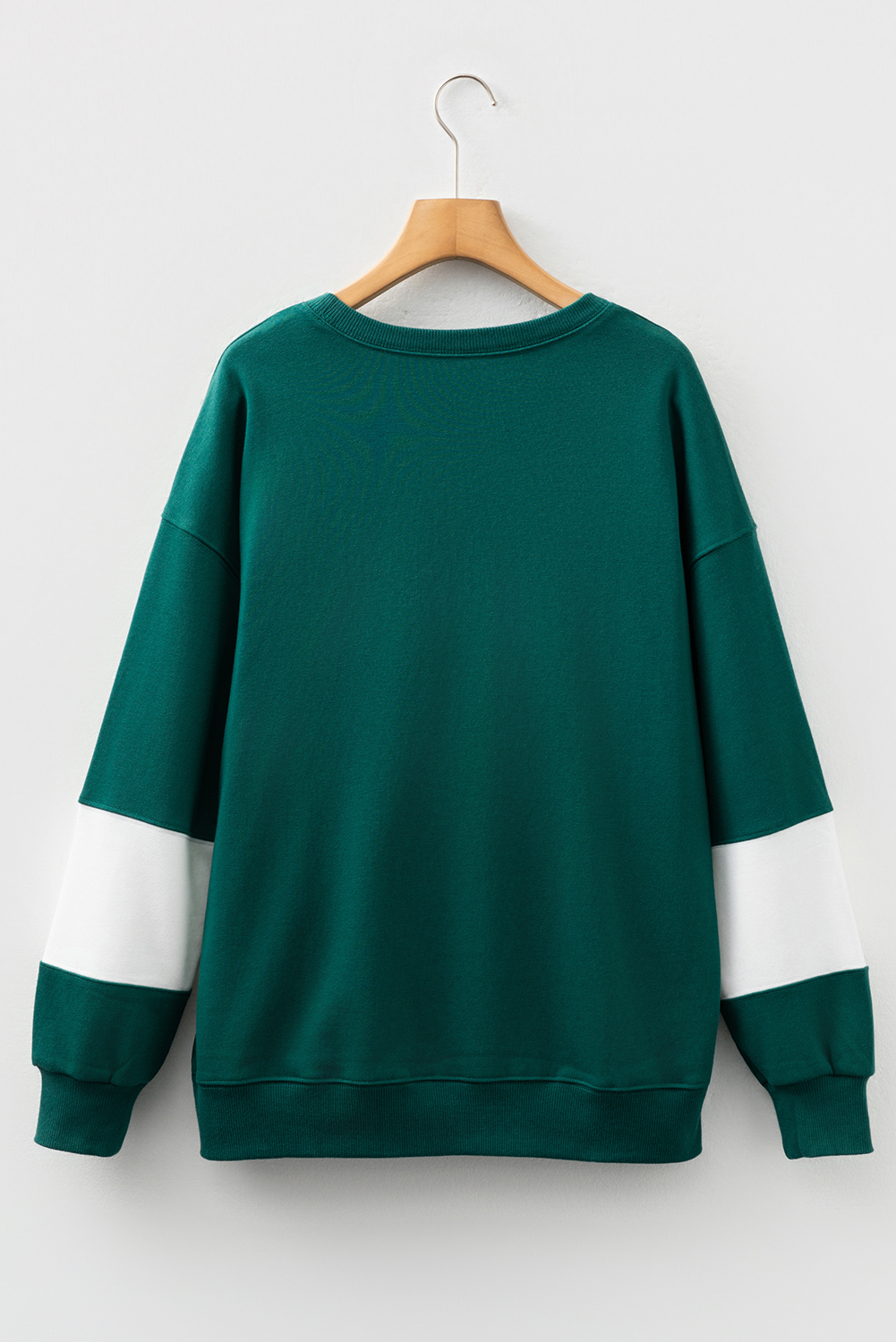 Evergreen Colorblock Drop Shoulder Baggy Sweatshirt - Image 4
