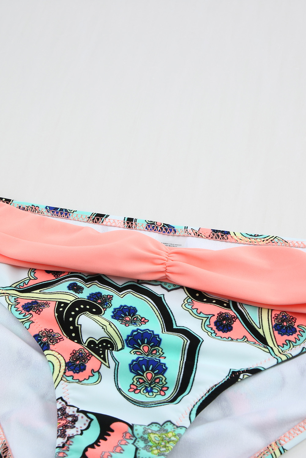 Sexy Pink Padded Gather Push-up Bikini Set - Image 8