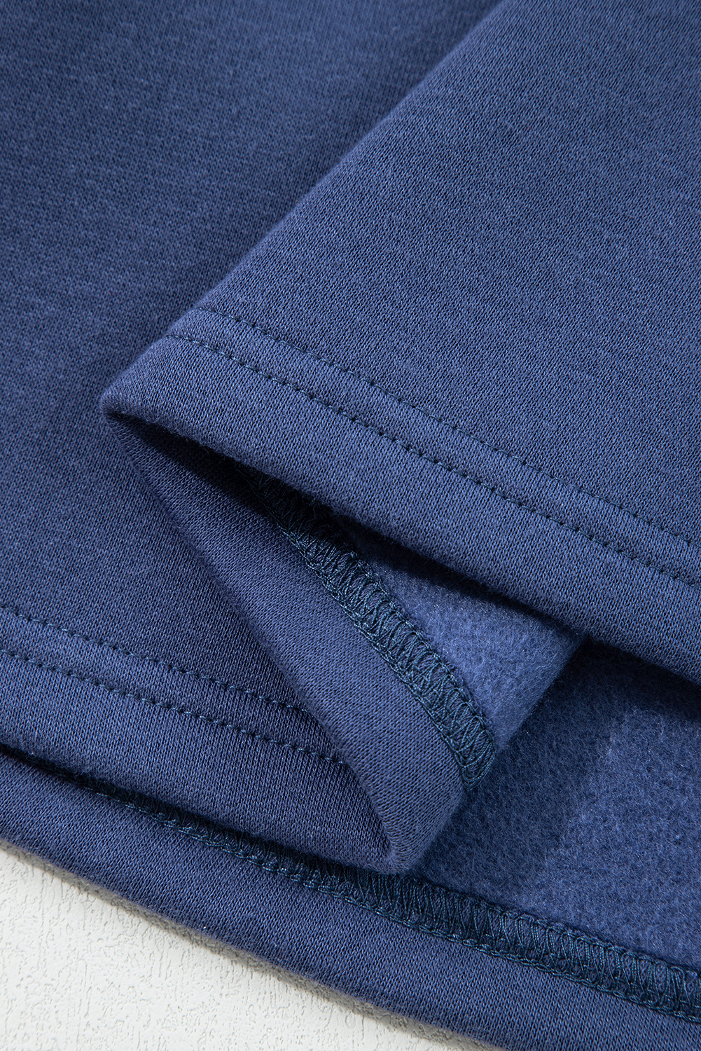 Dirty blue Fleece Lined Adjustable Drawstring Oversize Tunic Hoodie - Image 8