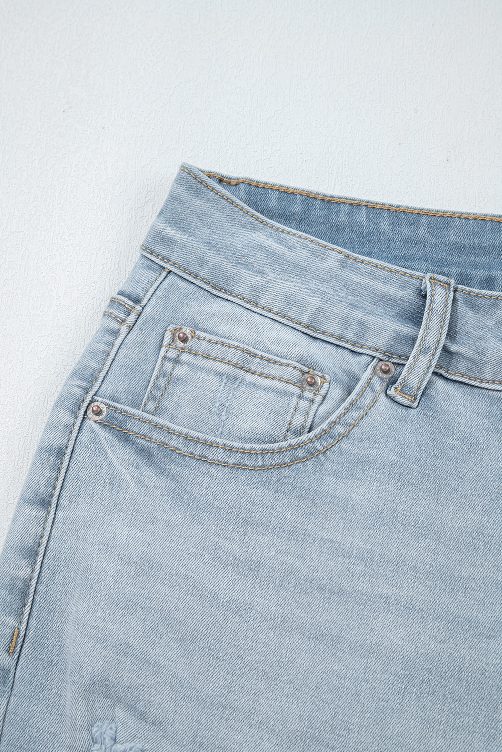 Beau Blue Mid Rise Ankle-Length Distressed Skinny Jeans - Image 8