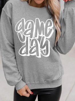 Gray Game Day Crew Neck Sweatshirt