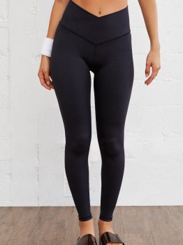 Black Arched Waist Seamless Active Leggings