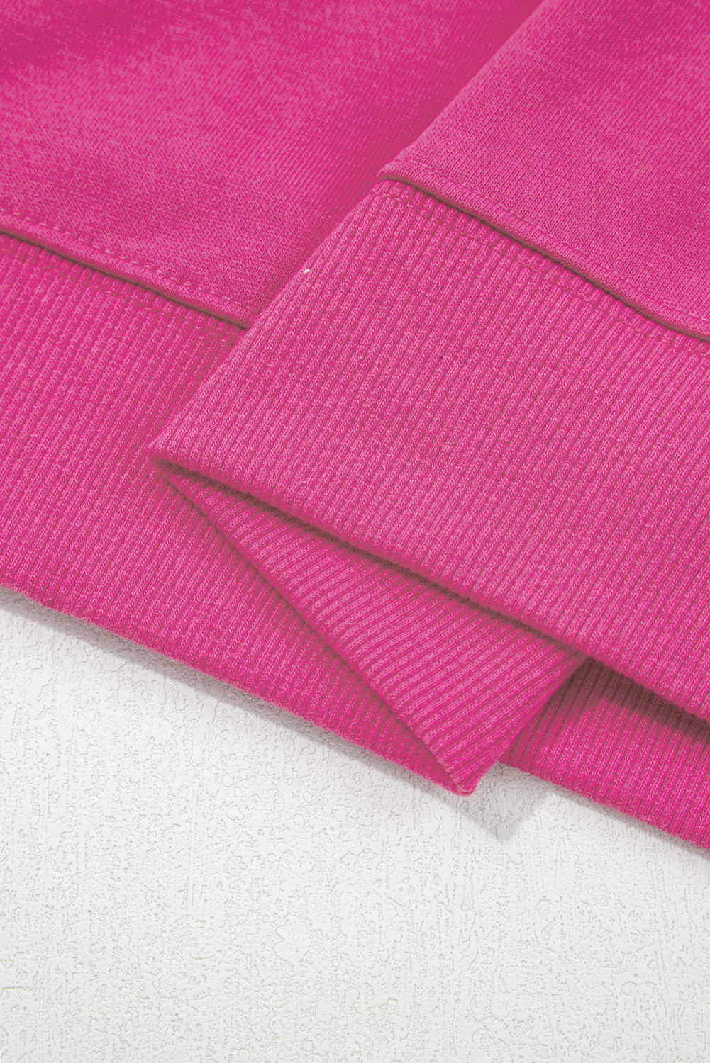 Rose Red Varsity Striped Detail Drop Shoulder Oversized Sweatshirt - Image 7