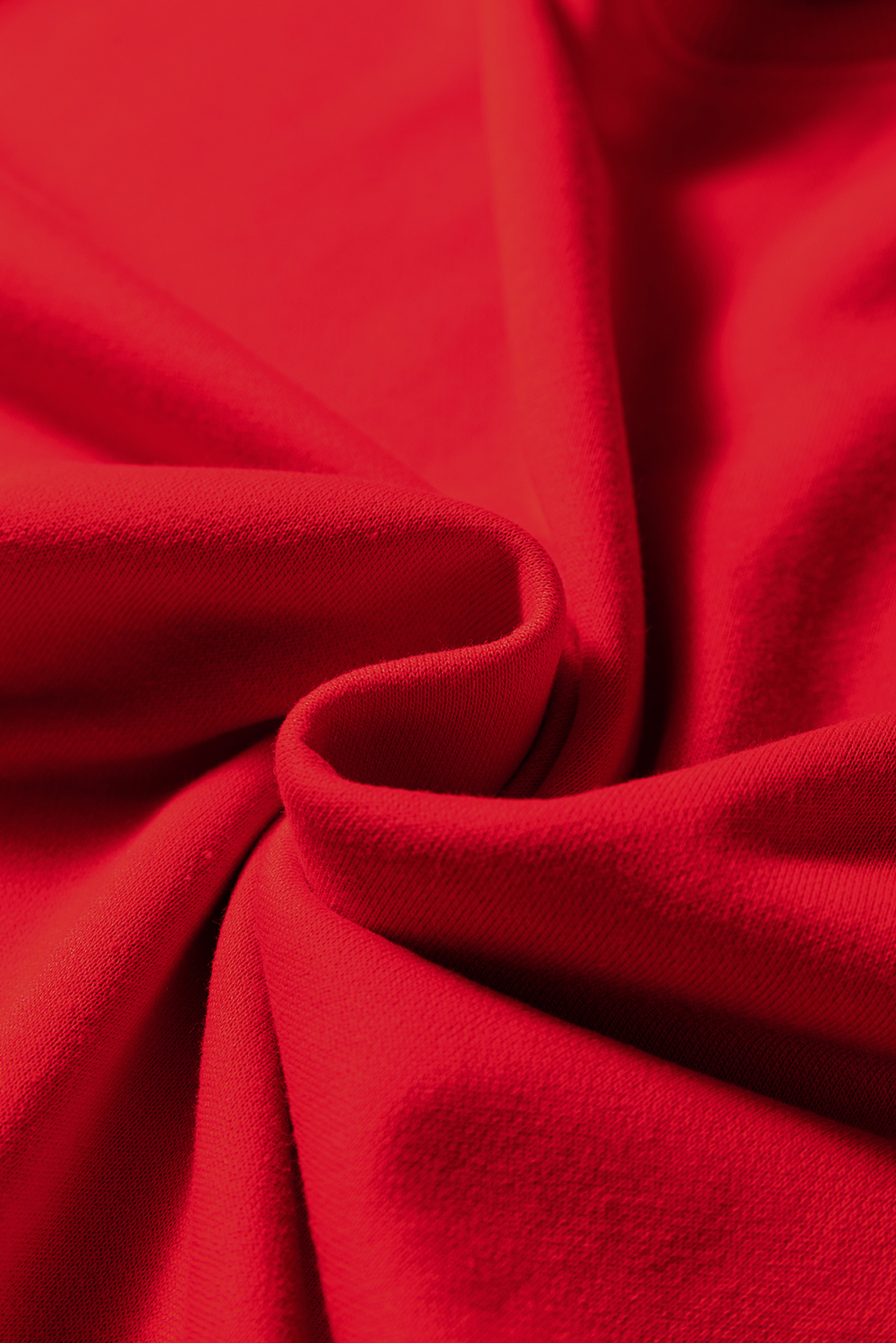 Fiery Red Varsity Contrast Banded Sleeve Shift Sweatshirt Dress - Image 7