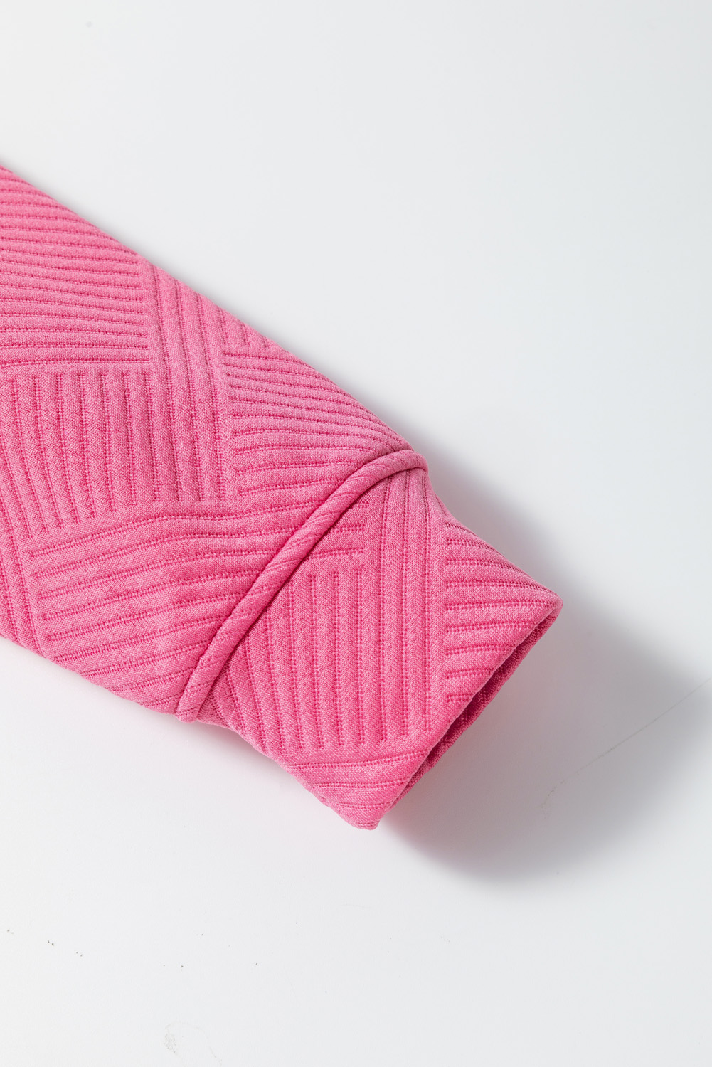 Strawberry Pink Ultra Loose Textured 2pcs Slouchy Outfit - Image 5