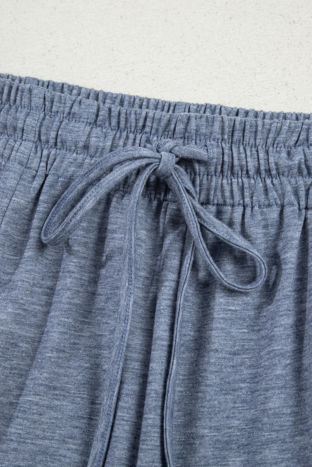 Frilled Detail Wide Leg Drawstring Elastic Waistband Pants - Image 7
