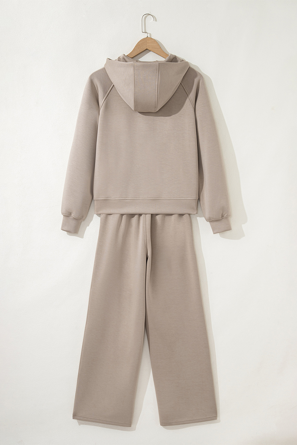 Jet Stream Half Zip Thumbhole Sleeve Hoodie Active Pants 2pcs Outfit - Image 6