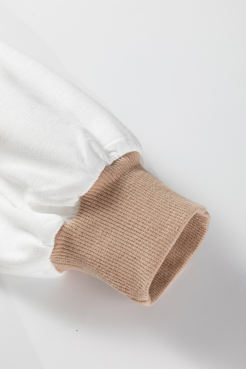 Brown Stripe Colorblock Patchwork Contrast Stitching Oversize Sweatshirt - Image 10