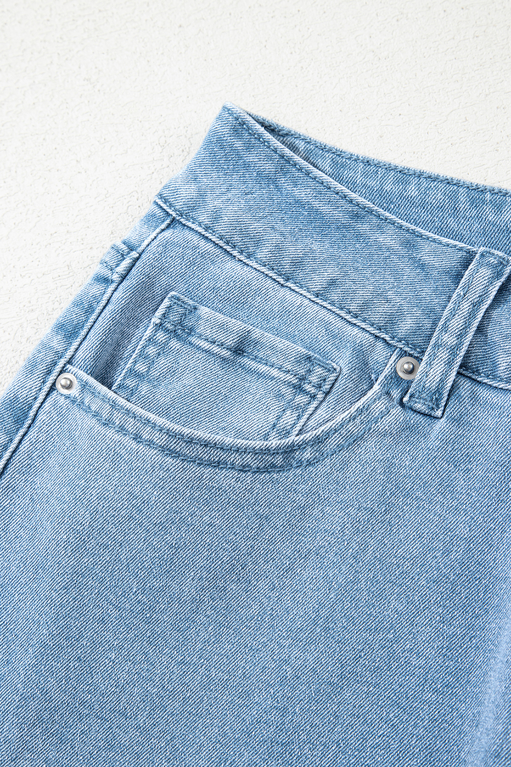 Myosotis Acid Washed High Rise Cropped Wide Leg Jeans - Image 6