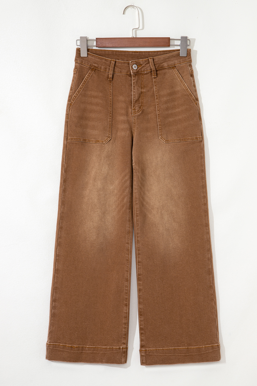 Breen Cropped High Rise Wide Leg Jeans - Image 8