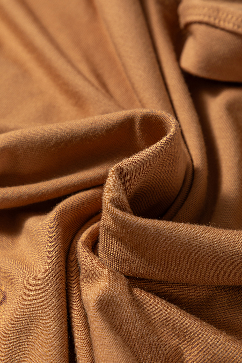 Chestnut Solid Color Long Sleeve Fitted Top - Image 7