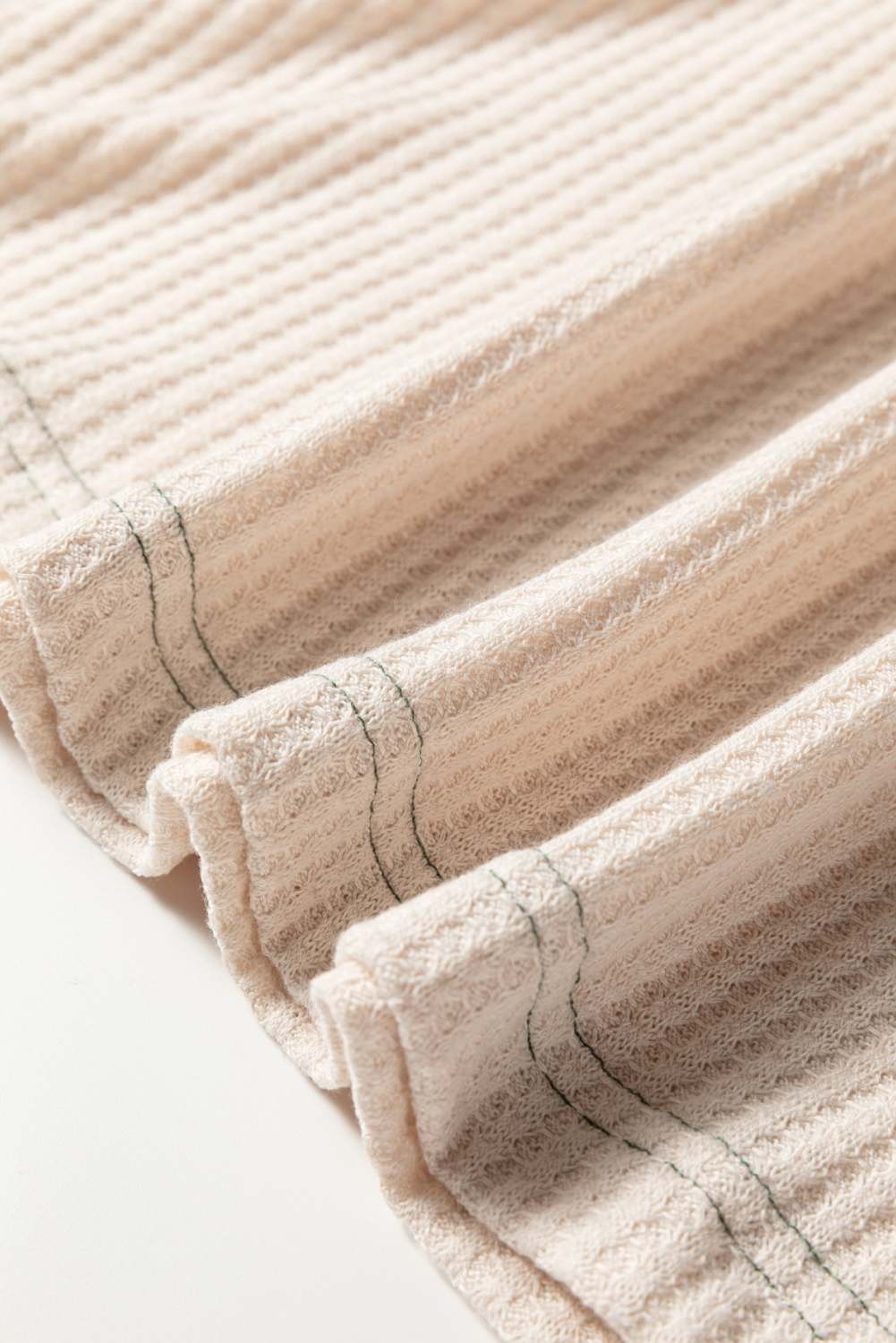 Mist Green Waffle Color Block Raglan Sleeve Top - Image 6