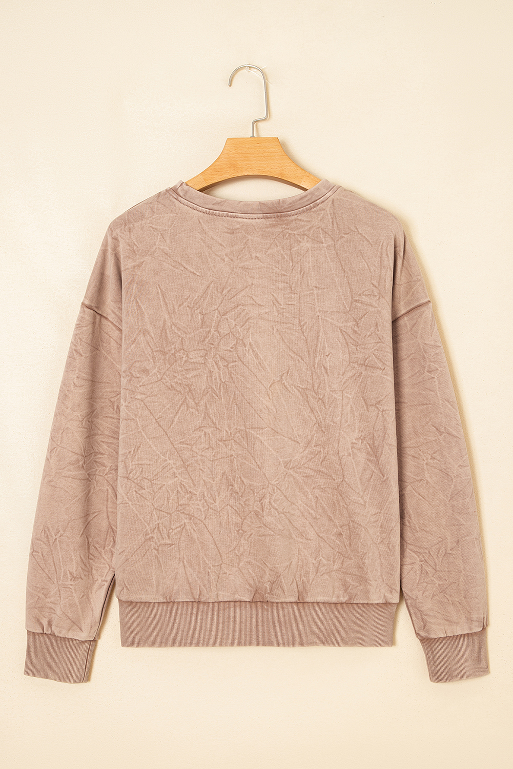 DUNE saved by grace Letter Embroidery Mineral Wash Loose Sweatshirt - Image 6