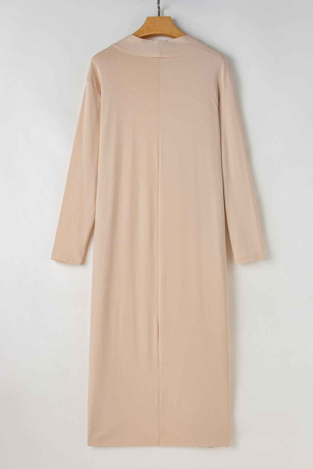 Parchment Split Long Cardigan and Skinny Pants Lounge Set - Image 4