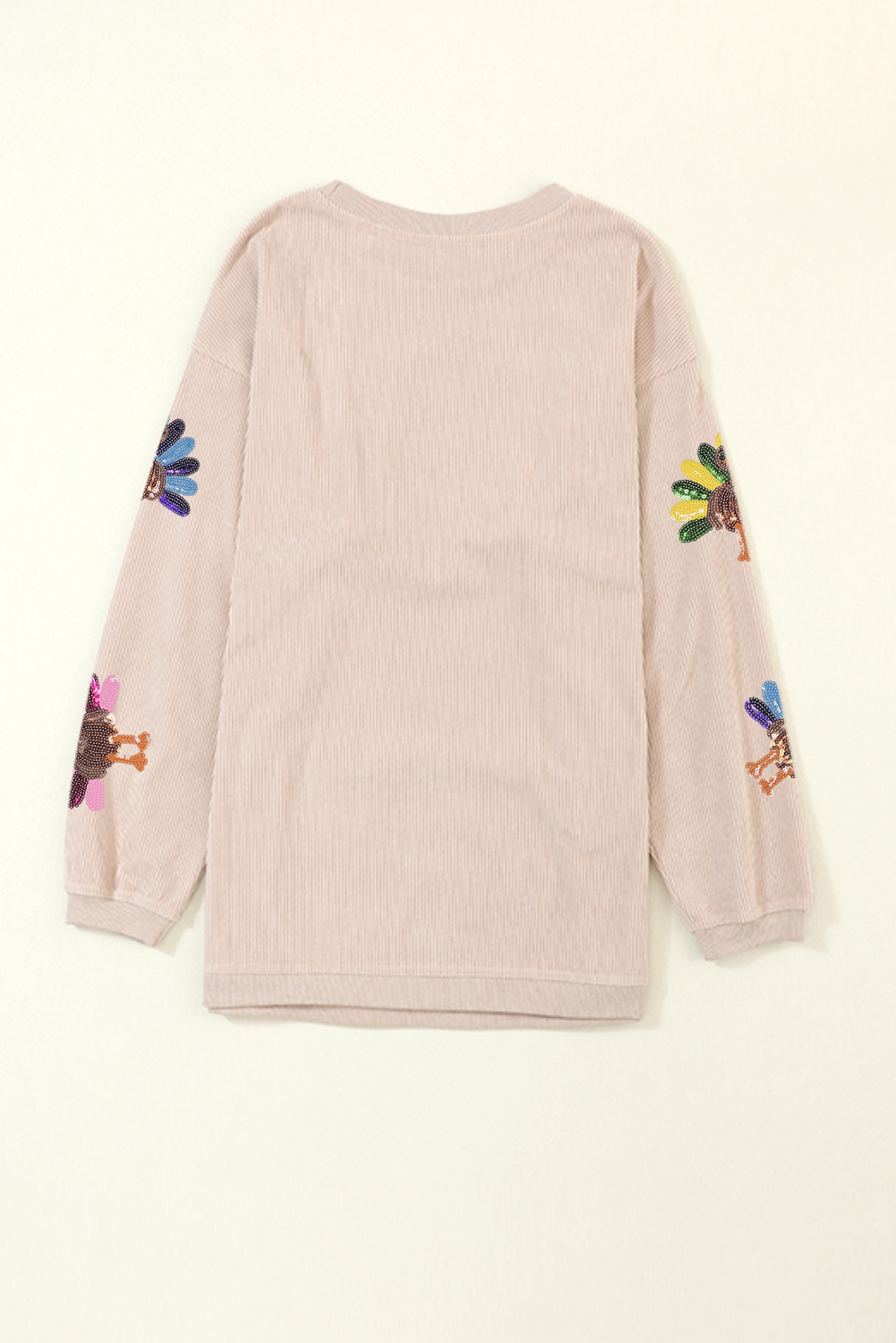 Apricot Turkey Graphic Corded Baggy Sweatshirt - Image 7