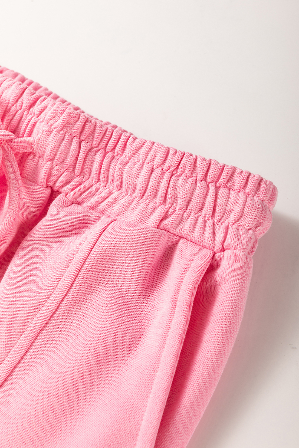 Sachet Pink Solid Color Patchwork Pullover Top and Cargo Pants Set - Image 6