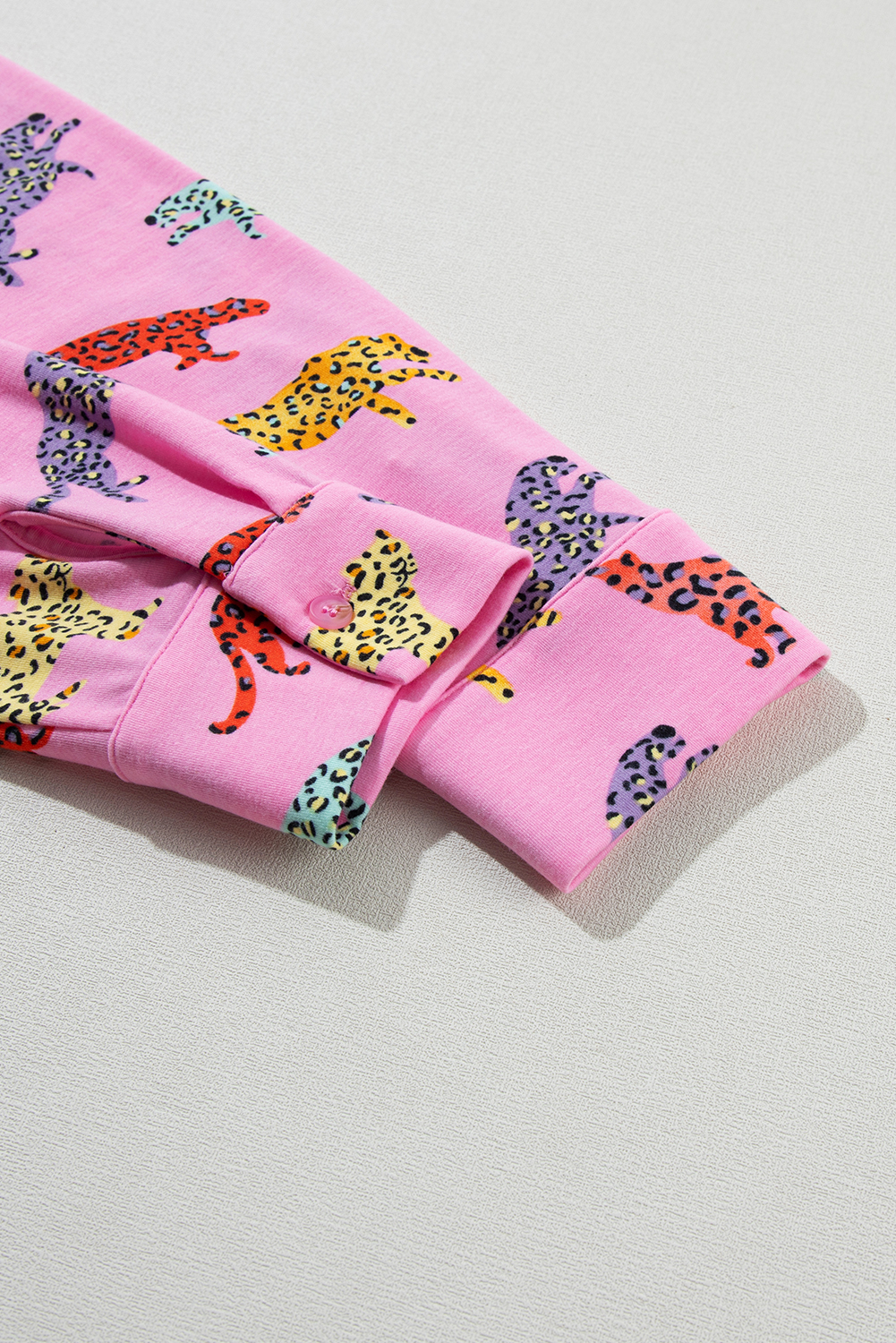 Pink Cheetah Print Shirt and Pants Pajama Set - Image 7
