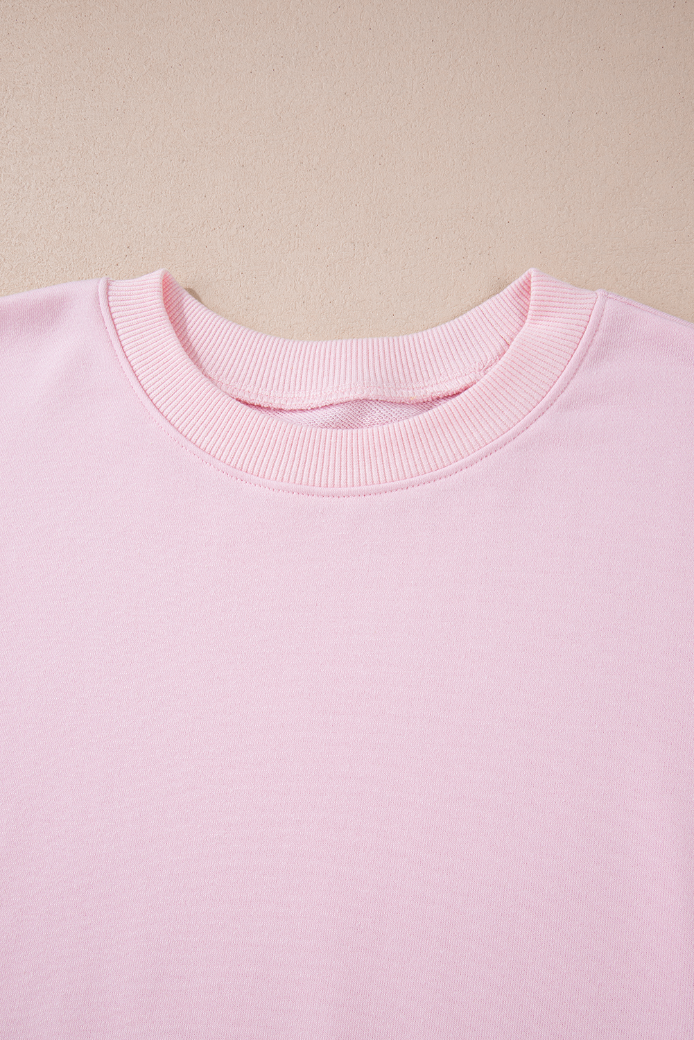 Light Pink Color Block Batwing Sleeve Loose Fit Sweatshirt - Image 8