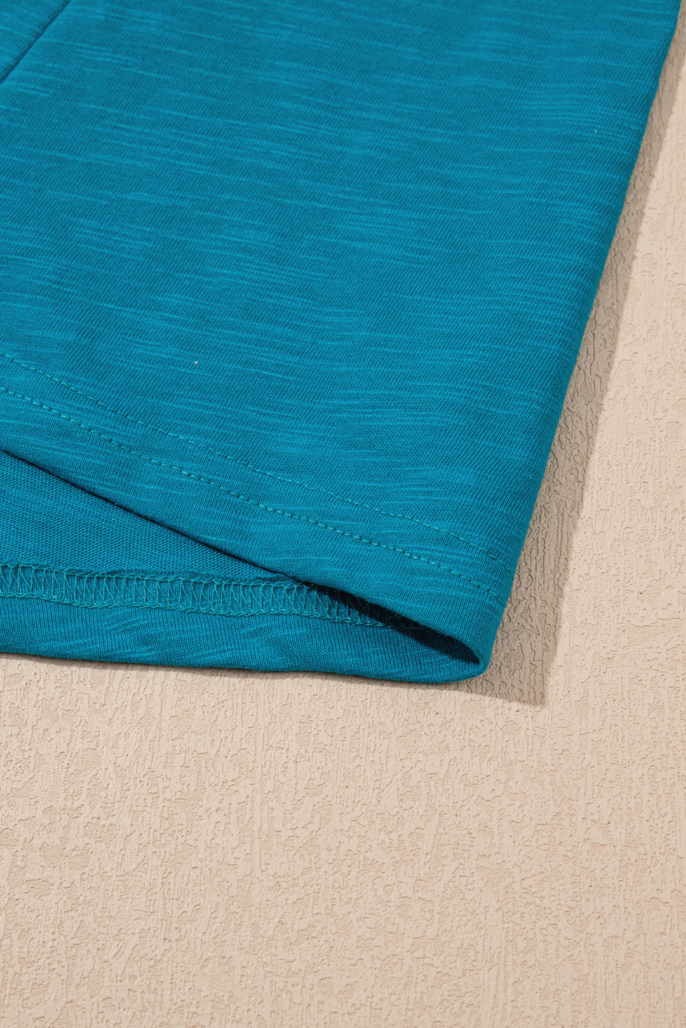 Peacock Blue Metallic Sheen Edge Scoop Neck Tank Top - Image 7