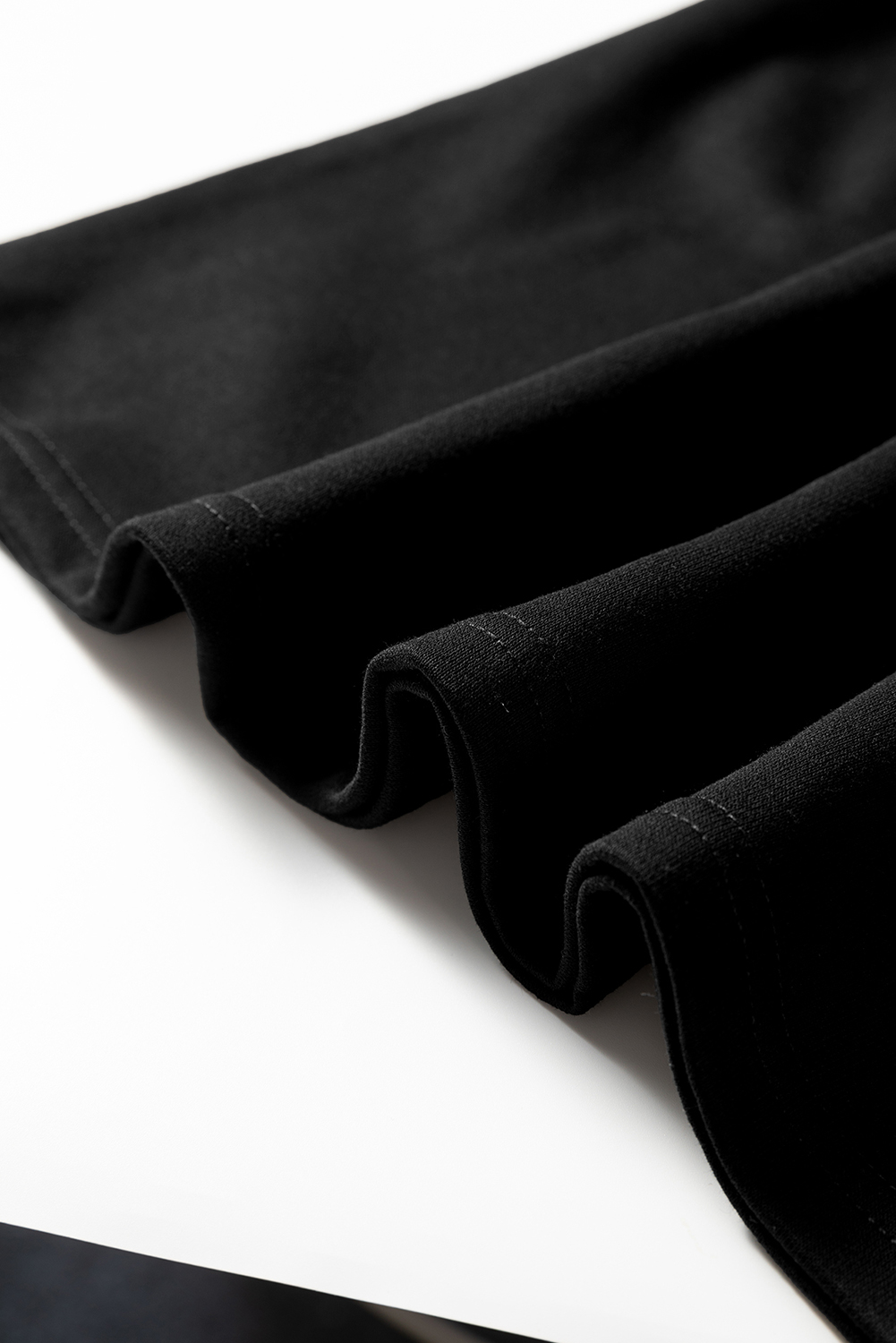 Black Varsity Contrast Banded Sleeve Shift Sweatshirt Dress - Image 7