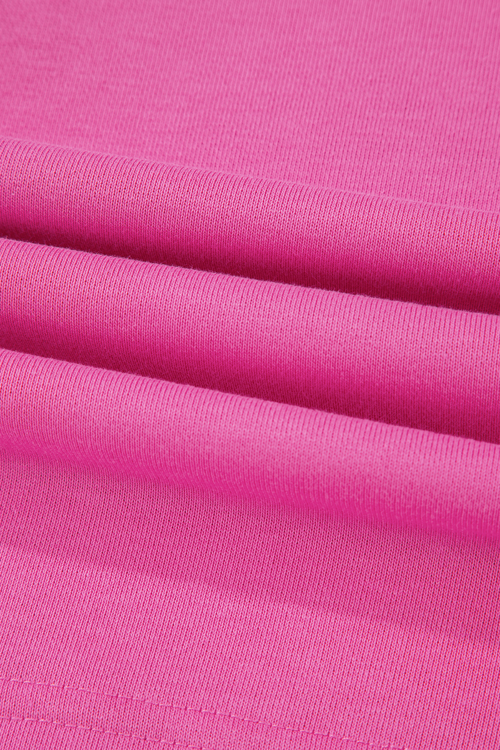 Sachet Pink Solid Drop Shoulder Drawstring Cropped Hoodie - Image 6