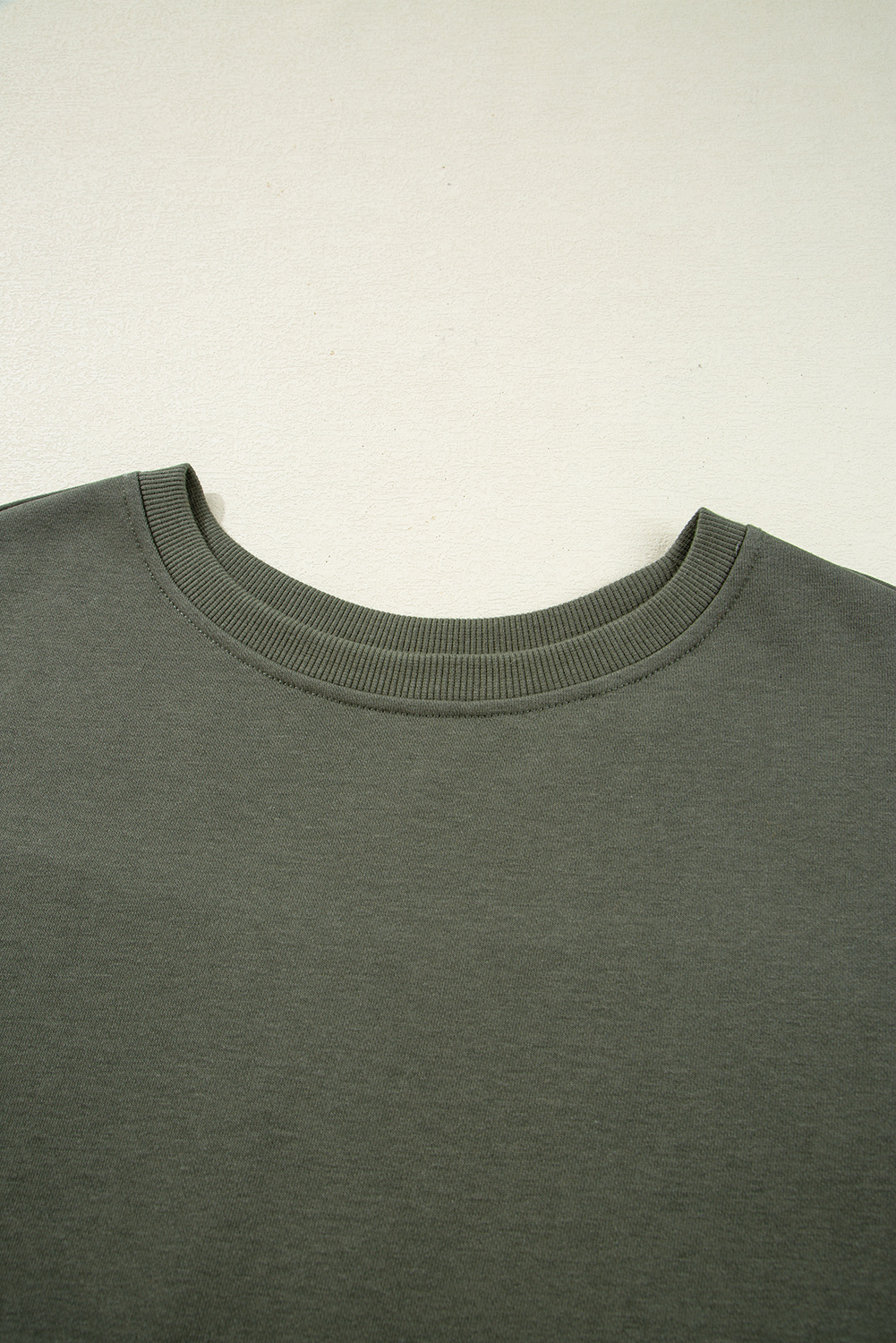 Moss Green Vintage Plaid Patchwork Drop Shoulder Sweatshirt - Image 5