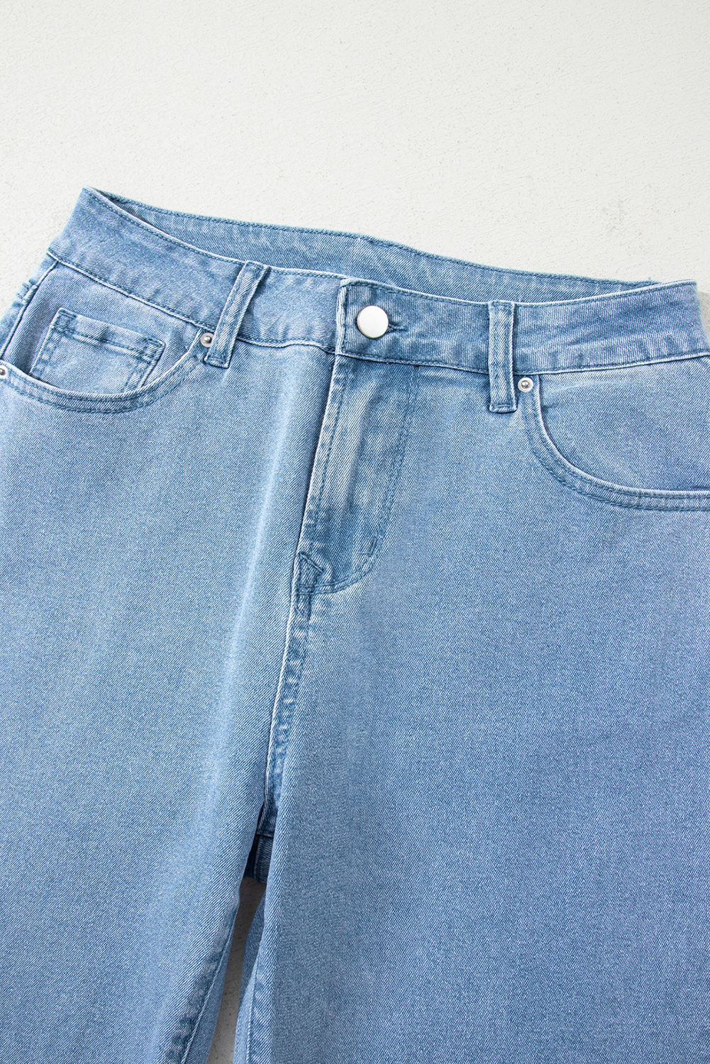 Myosotis Acid Washed High Rise Cropped Wide Leg Jeans - Image 5