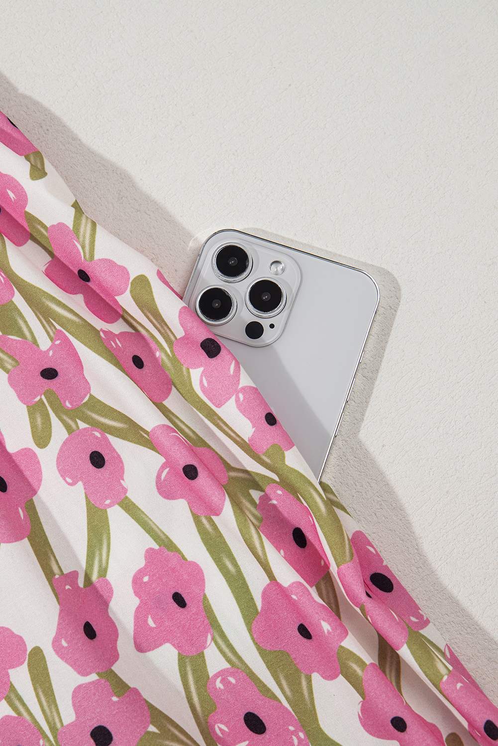 Pink Plus Size Ruffle Trim Square Neck High Waist Floral Maxi Dress - Image 8