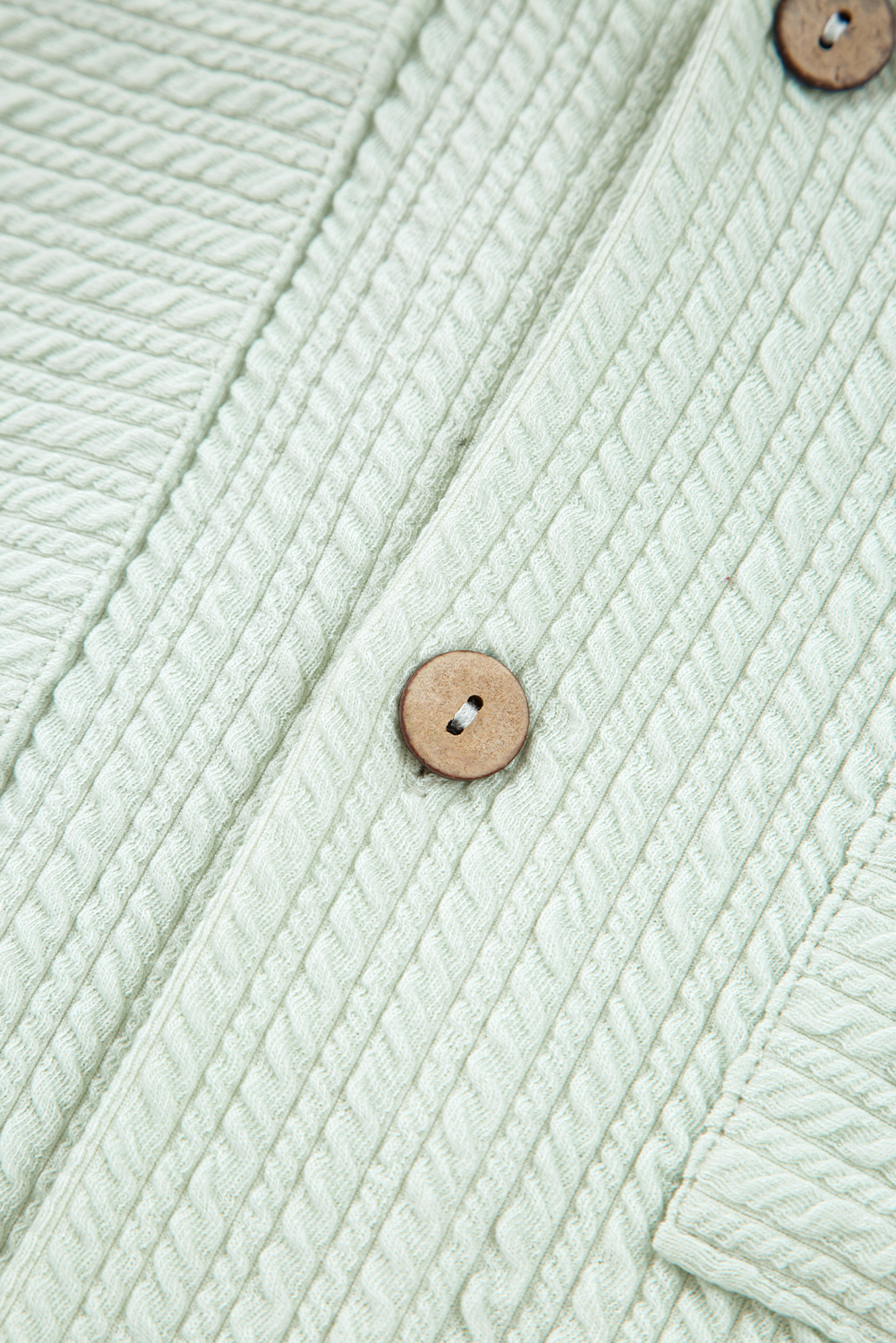 Clearly Aqua Textured Patched Chest Pocket Shirt and Pants Set - Image 8