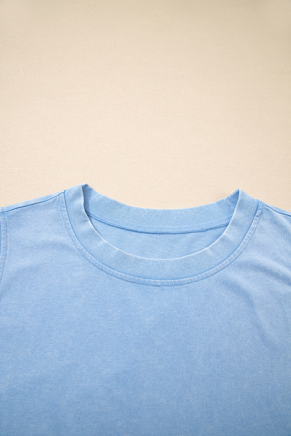 Myosotis 2 Pieces Mineral Wash Cotton Tank Top Lined Split Skirt Set - Image 8