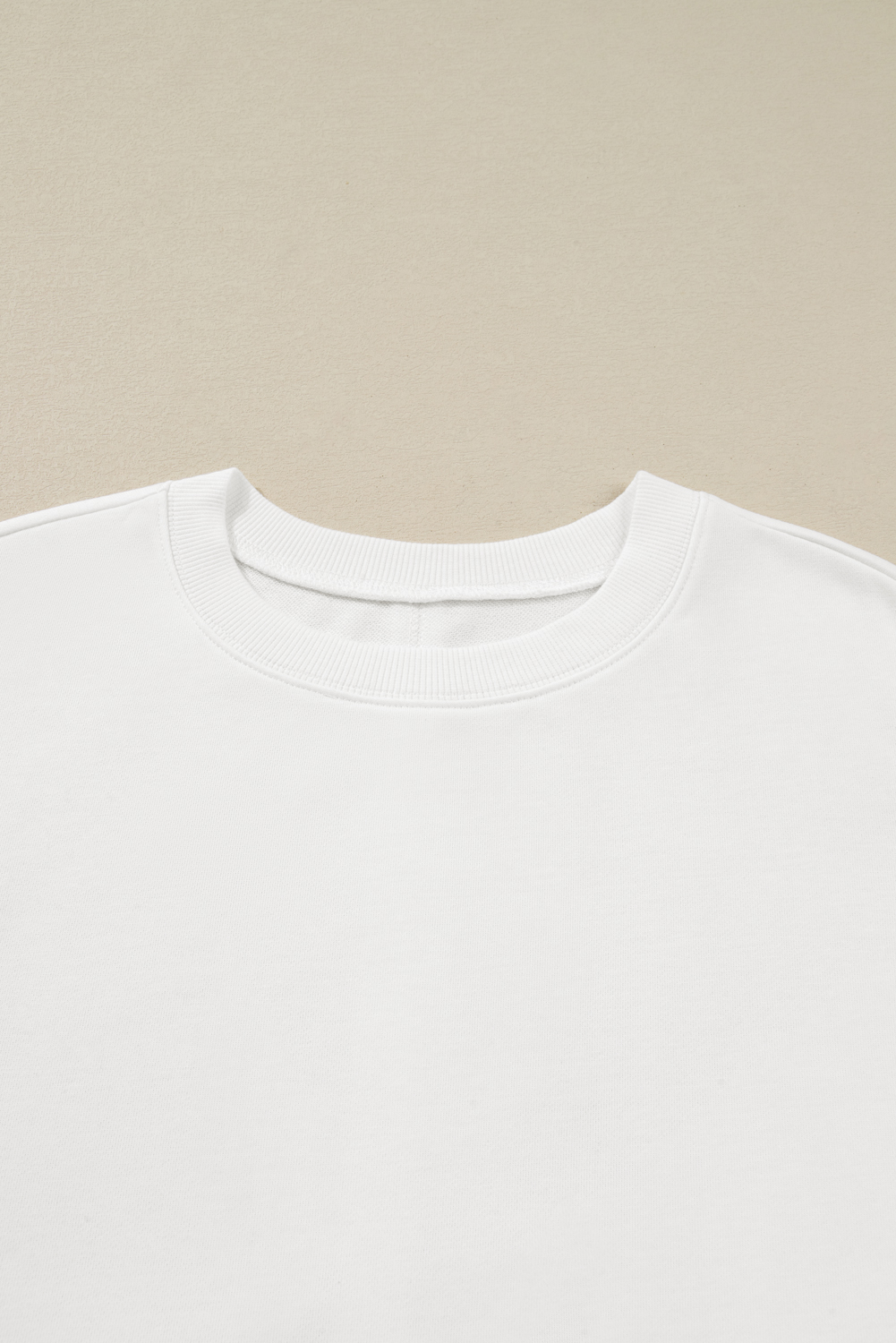 White Plus Size Exposed Seam Detail Contrast Dot Floral Patchwork Sleeve Sweatshirt - Image 5