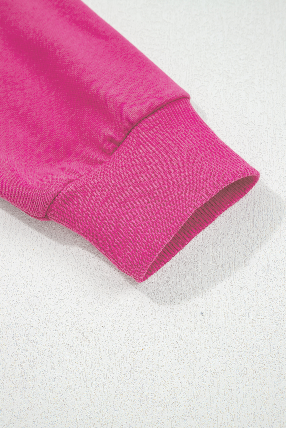 Rose Red Varsity Striped Detail Drop Shoulder Oversized Sweatshirt - Image 6