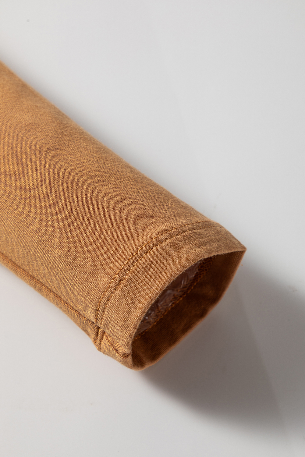 Chestnut Solid Color Long Sleeve Fitted Top - Image 6