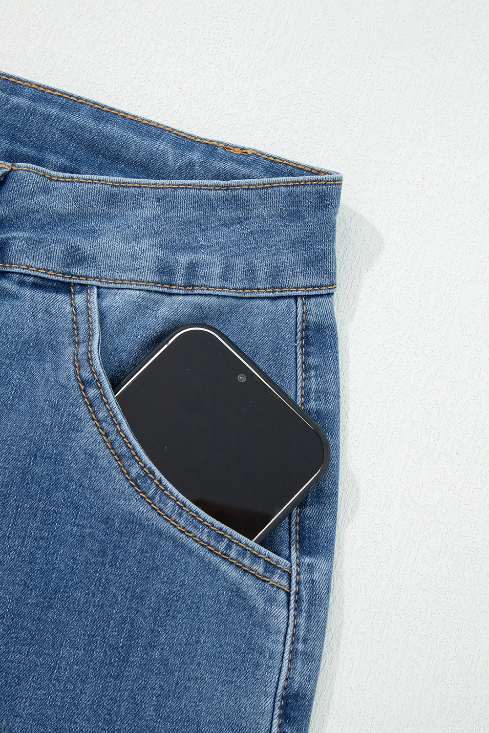 Ashleigh Blue Multi Buttons High Waist Wide Leg Jeans With Pockets - Image 6