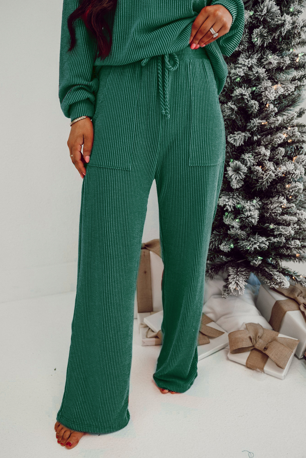 Evergreen JOLLY Corded Long Sleeve Top and Pockets Pants Set - Image 8