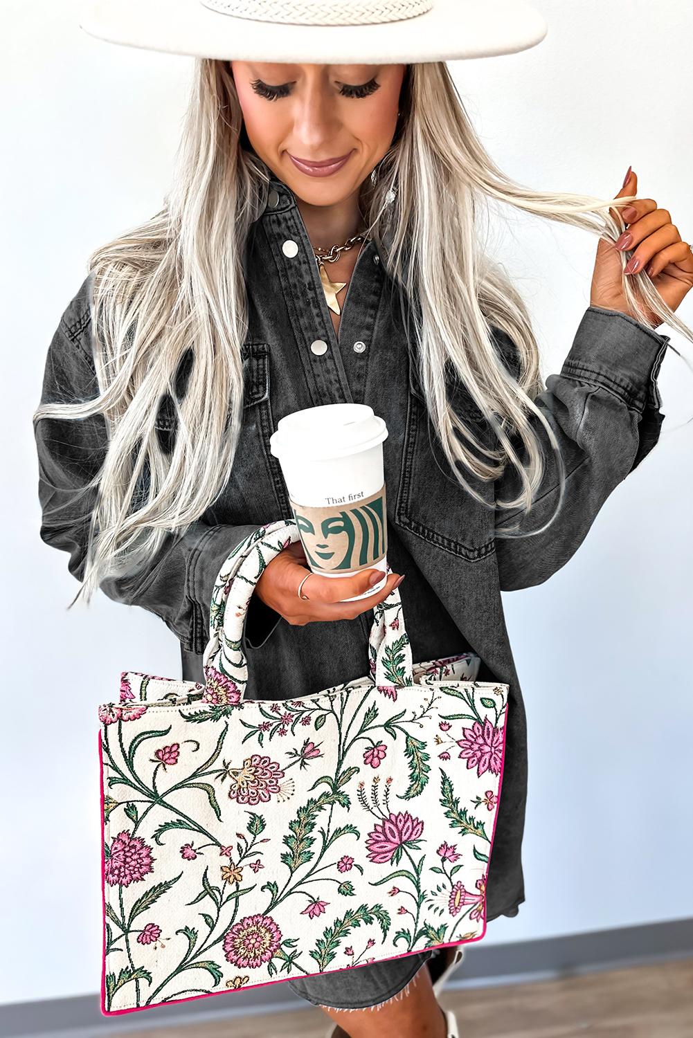 Medium Grey Beau Chest Pocket Raw Hem Denim Loose Shirt Dress - Image 4