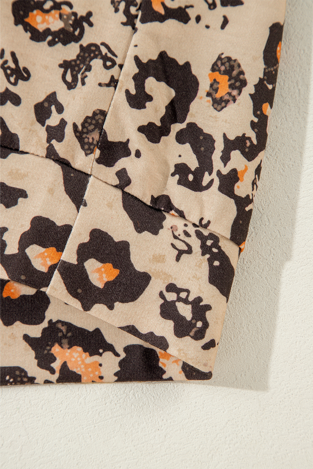 Brown Leopard Bleached Raglan Sleeve Pullover Sweatshirt - Image 6