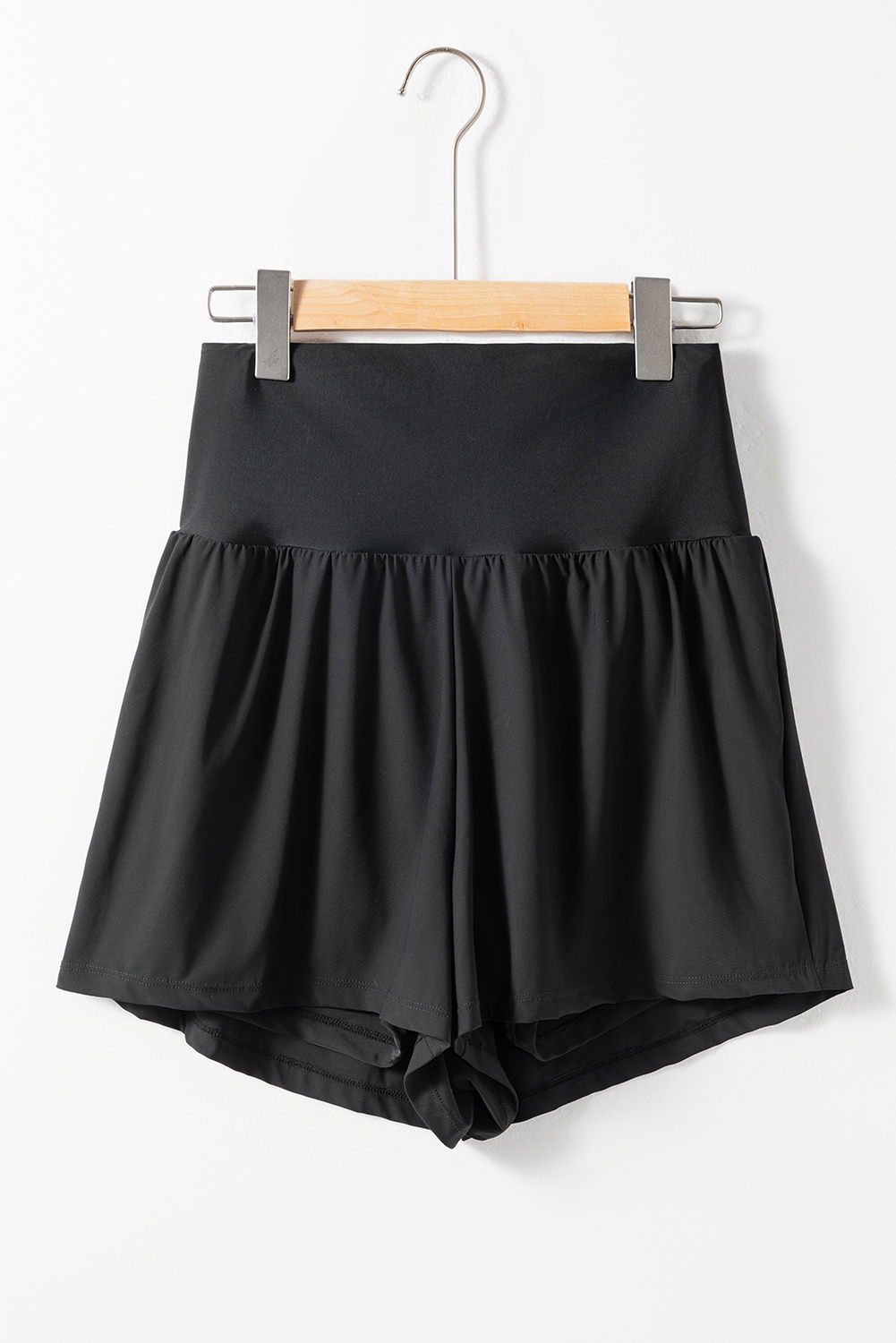 Black Pocketed Wide Waistband Swim Shorts - Image 6