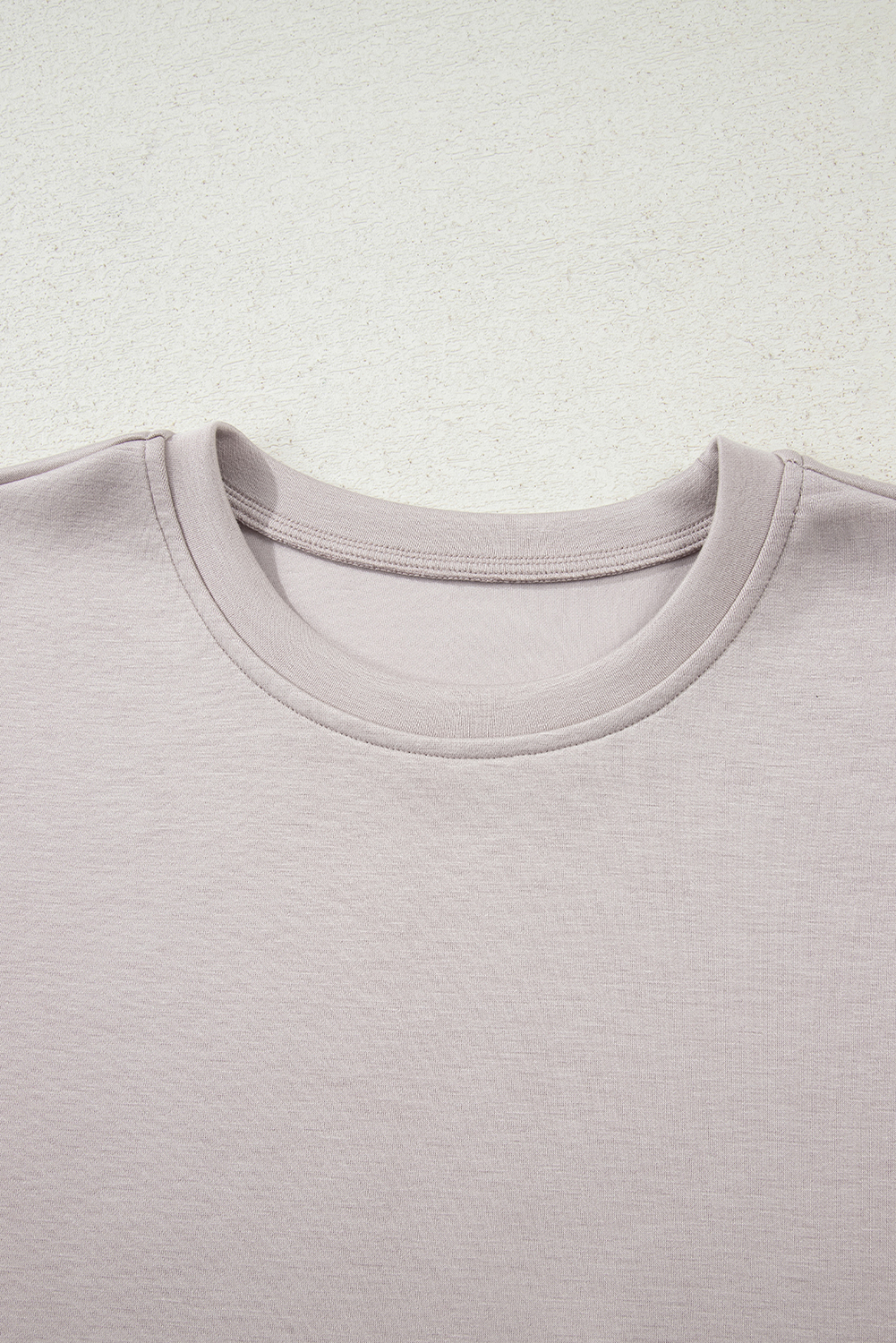 Jet Stream Solid Color Drop Shoulder Pullover Drawstring Mini Skirt 2pcs Outfit - Image 7