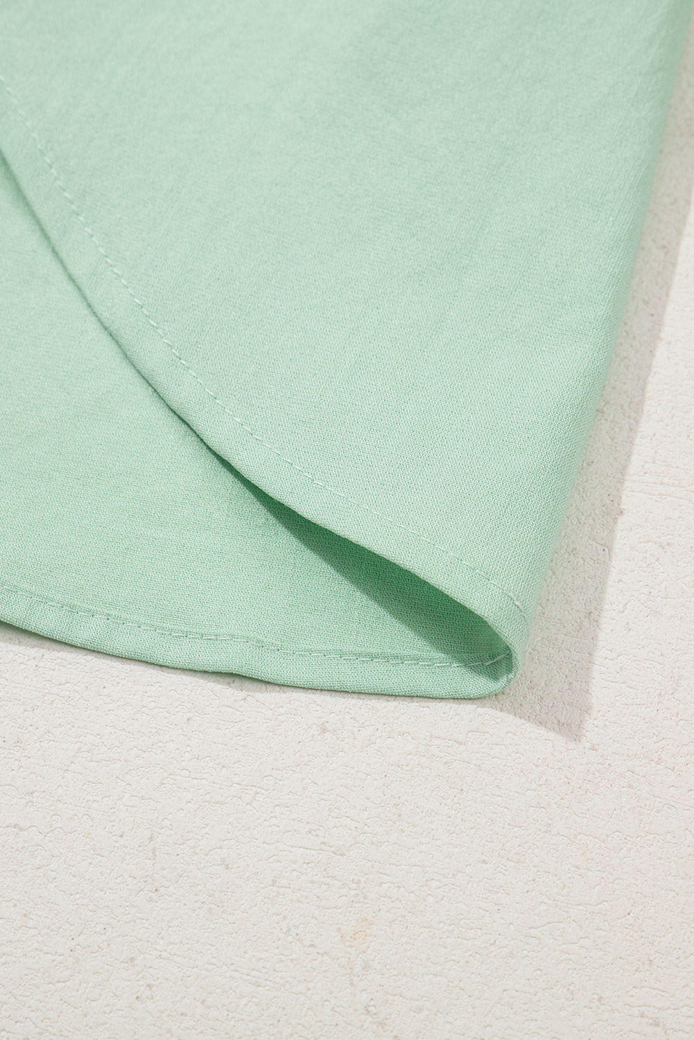 Clearly Aqua Floral Embroidered Puff Sleeve Split Neck Blouse - Image 7