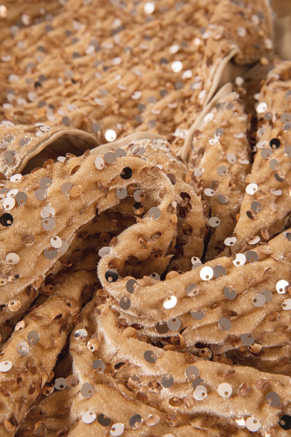 Golden Fleece Sequined Open Front Cropped Jacket - Image 8